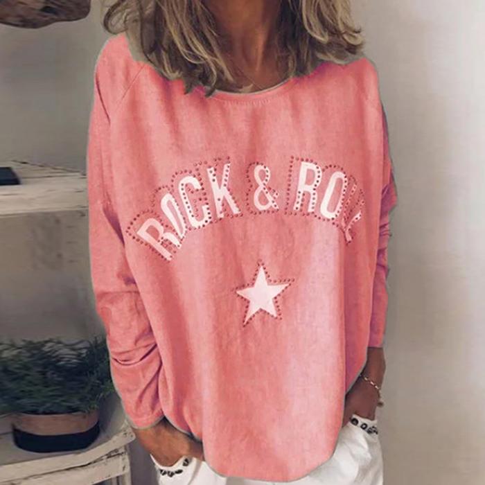 Women's Casual Long Sleeve Print T-Shirt