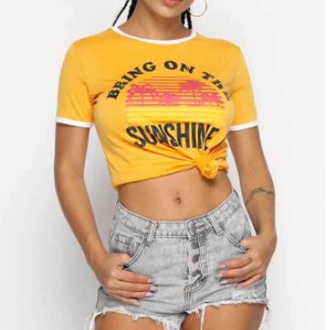 Fashion Women's Floral Print Short Sleeve T-Shirt