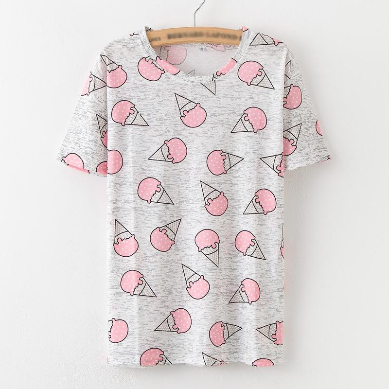 Women's Sexy Style Pineapple Print T-shirt Short Sleeve Tops Summer Casual Women's Clothing